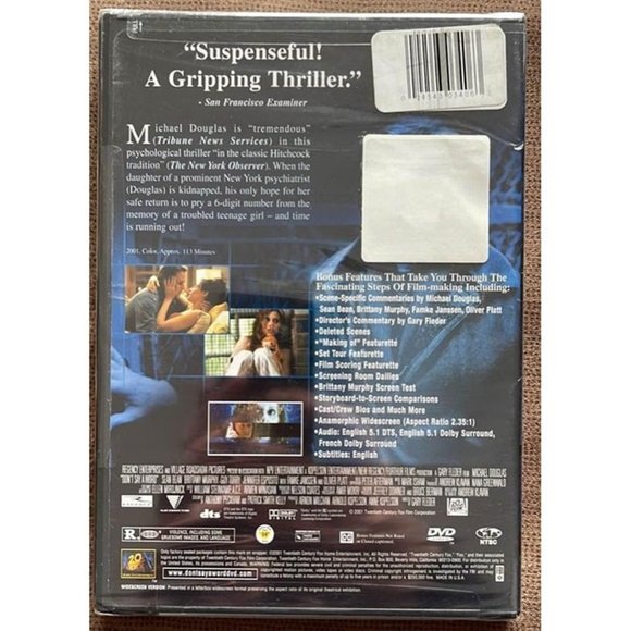 Don't Say a Word (DVD, Widescreen) - NEW - Michael Douglas - Picture 2 of 3